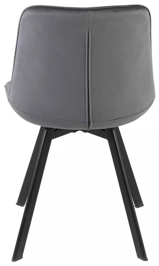 Scaun de bucătărie Albons Velvet, gri