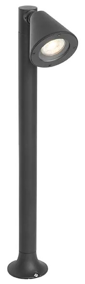 Stâlp modern pentru exterior negru 60 cm IP44 reglabil - Ciara