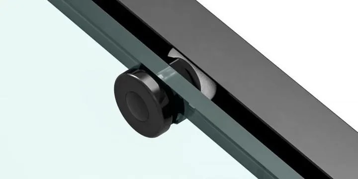 Cabina de dus SOLAR cu cadita neagra 100x80 cm negru mat