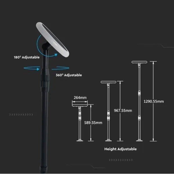 Lampă solară LED reglabilă GARDEN LED/8W/5V 60-129 cm 4000K IP65 2000 mAh