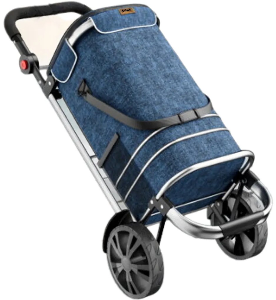 Geantă de cumpărături pe roți EASY, 50L, albastru Jurhan