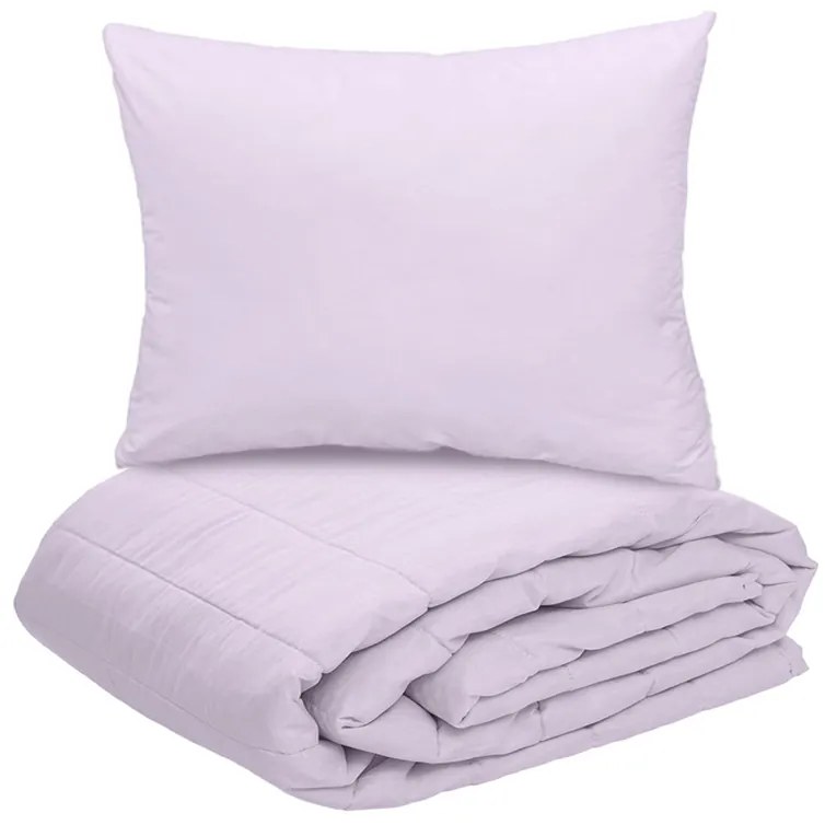 Pilota matlasata de vara 140x200 cm cu husa pentru perna SUMMER 70x90 cm, violet