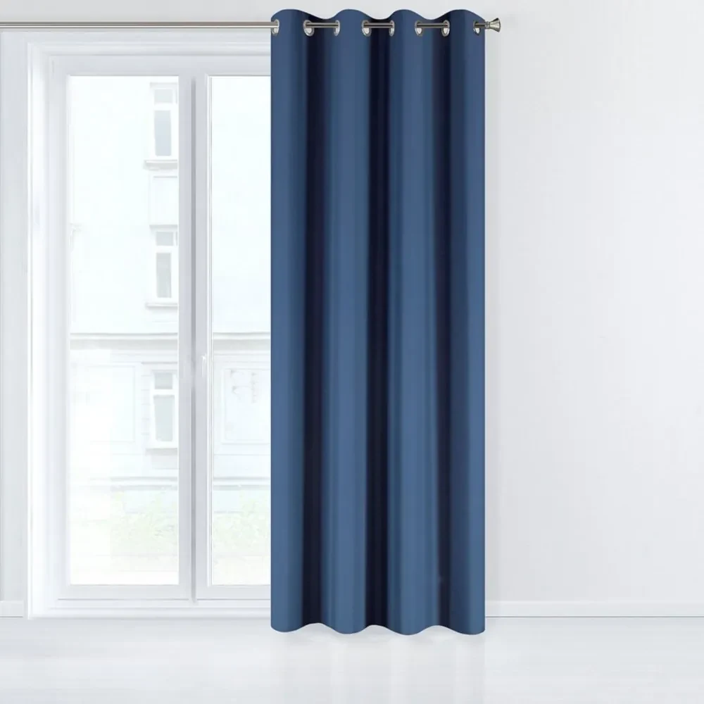 Draperie decorativă monocromă albastră 140 x 250 cm