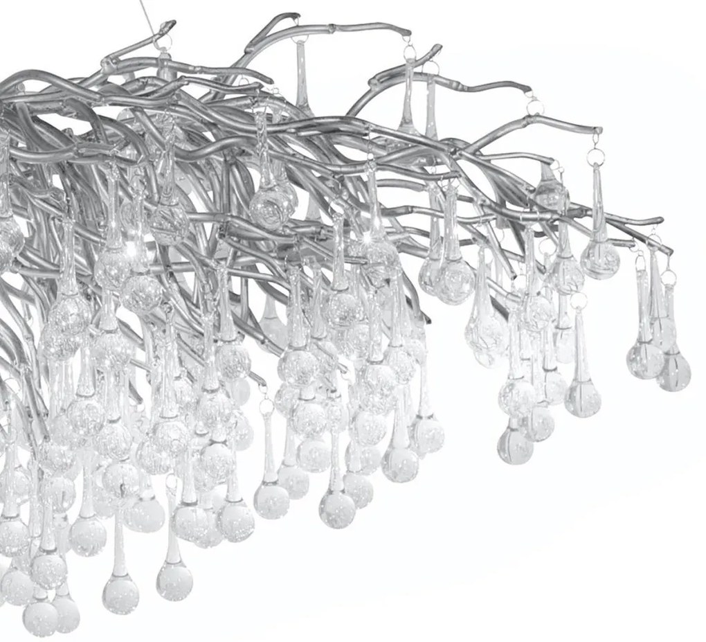 Lustra suspendata design magnific ICICLE crom, 75x150cm