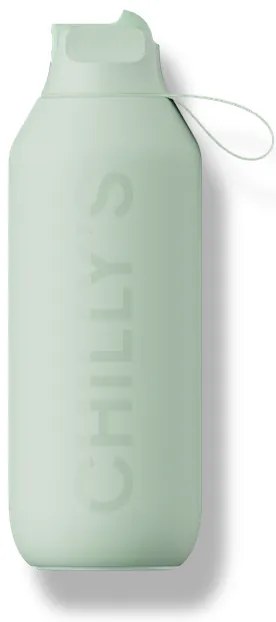 Sticlă termos Chilly's Bottles - verde pal 500ml, colecția Series 2 Flip