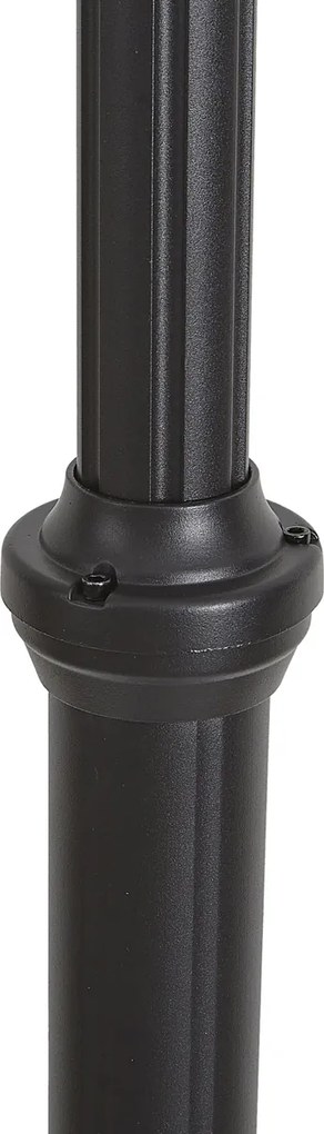 Felinar clasic de exterior negru 200cm 3 lumini IP44 - Daphne