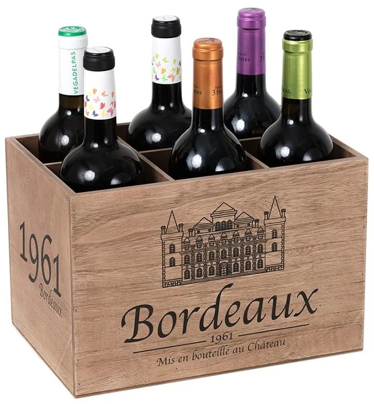 Suport din lemn pentru sticle de vin Balvi Bordeaux