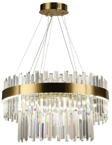 Lustră LED de cristal dimabilă pe cablu LED/80W/230V + telecomandă