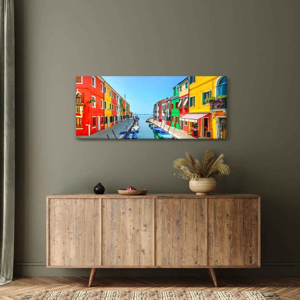 Tablou - Insula Burano, Veneția, Italia (120x50 cm)