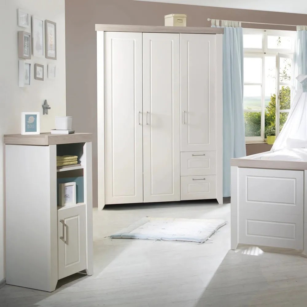 Bibliotecă pentru copii albă 49x115 cm Felicia – Roba