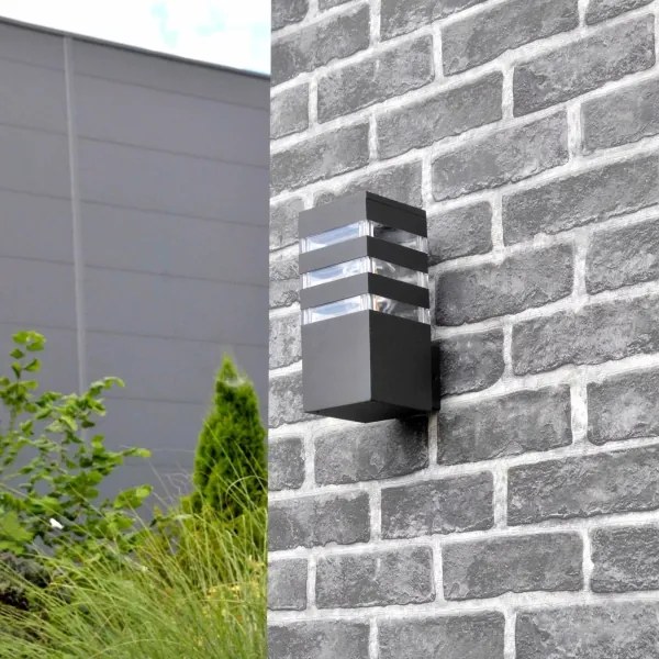 Aplica de perete exterior TEKSAS 1xE27/12W/230V IP44 antracit