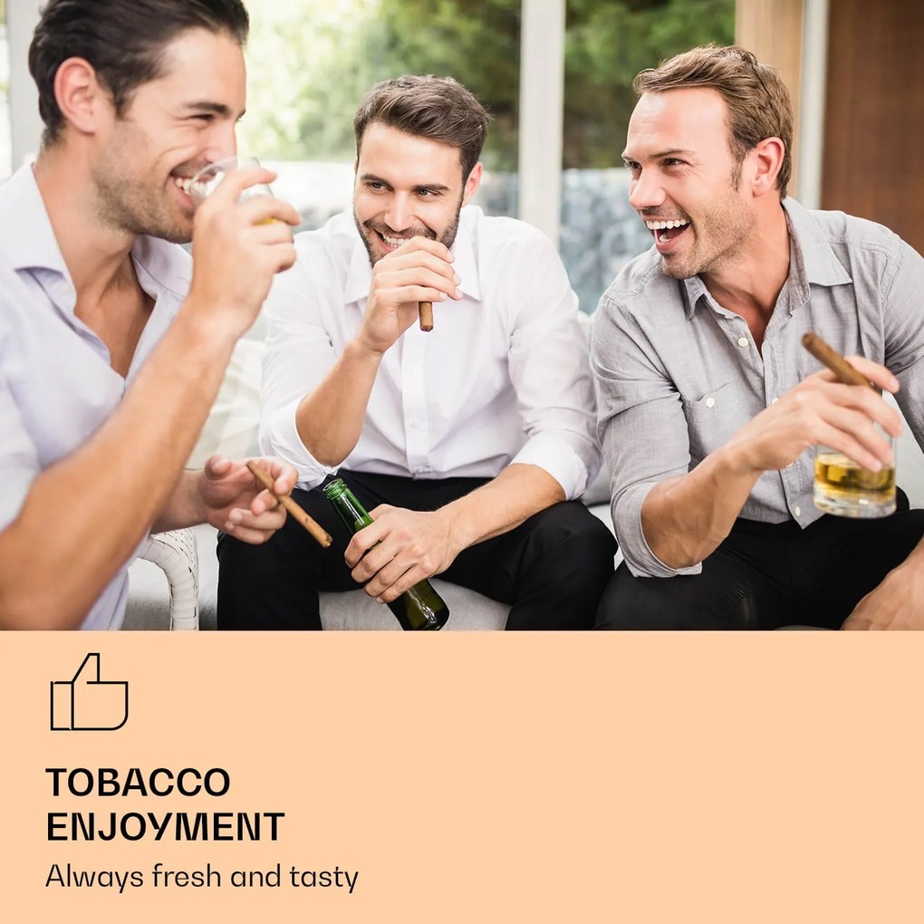 Klarstein El Presidente 23, umidor, 45 W, tactil, lemn de fag, 23L, LED