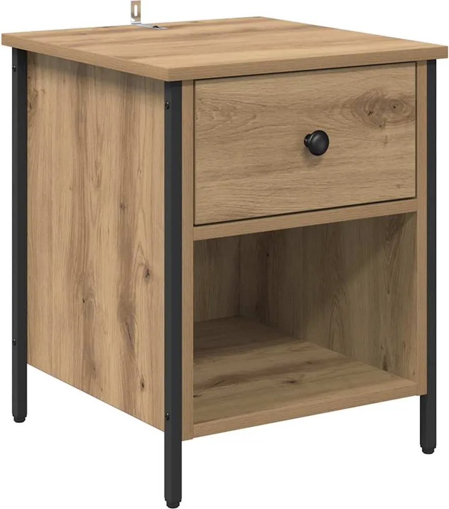 vidaXL Dulap de noapte Stejar Artizanal 40 x 42 x 50 cm Lemn compozit