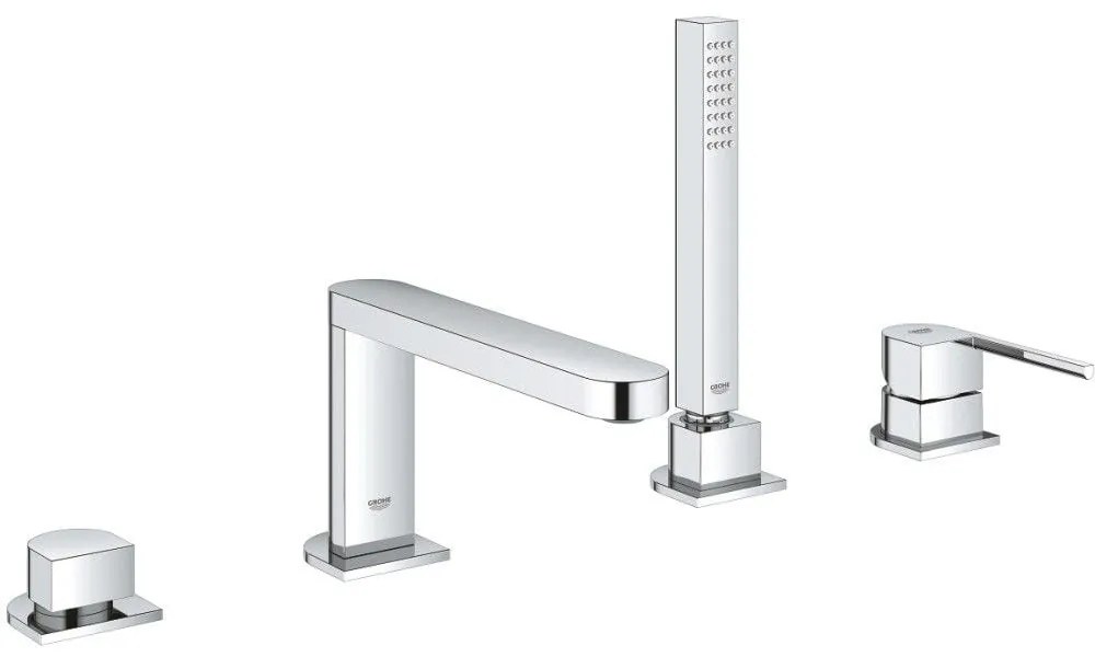 Grohe Plus Baterie cada dus monocomanda cu set dus, 4 orificii, crom