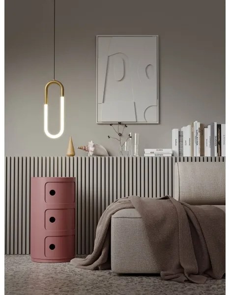 Lustră LED pe cablu LATIUM LED/9W/230V alamă Redo 01-3183