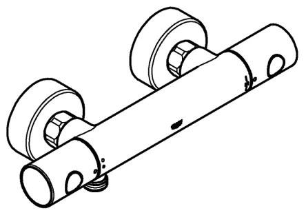 GROHE 34773000 - Baterie de duș termostatică PRECISION GET DN 15, crom lucios