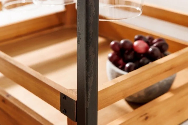 Masuta cu spatiu depozitare sticla si pahare design industrial Seven Seas 120cm