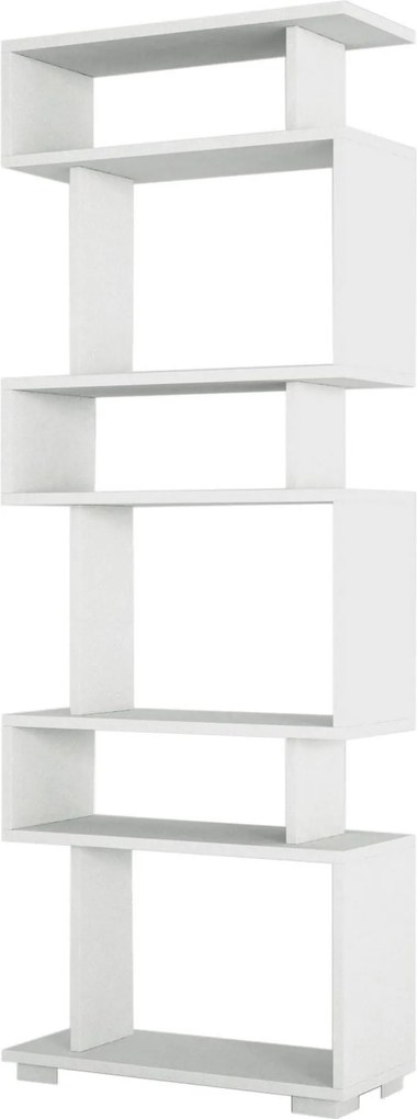Biblioteca BLOK, alb, PAL melaminat, 60x20x165 cm