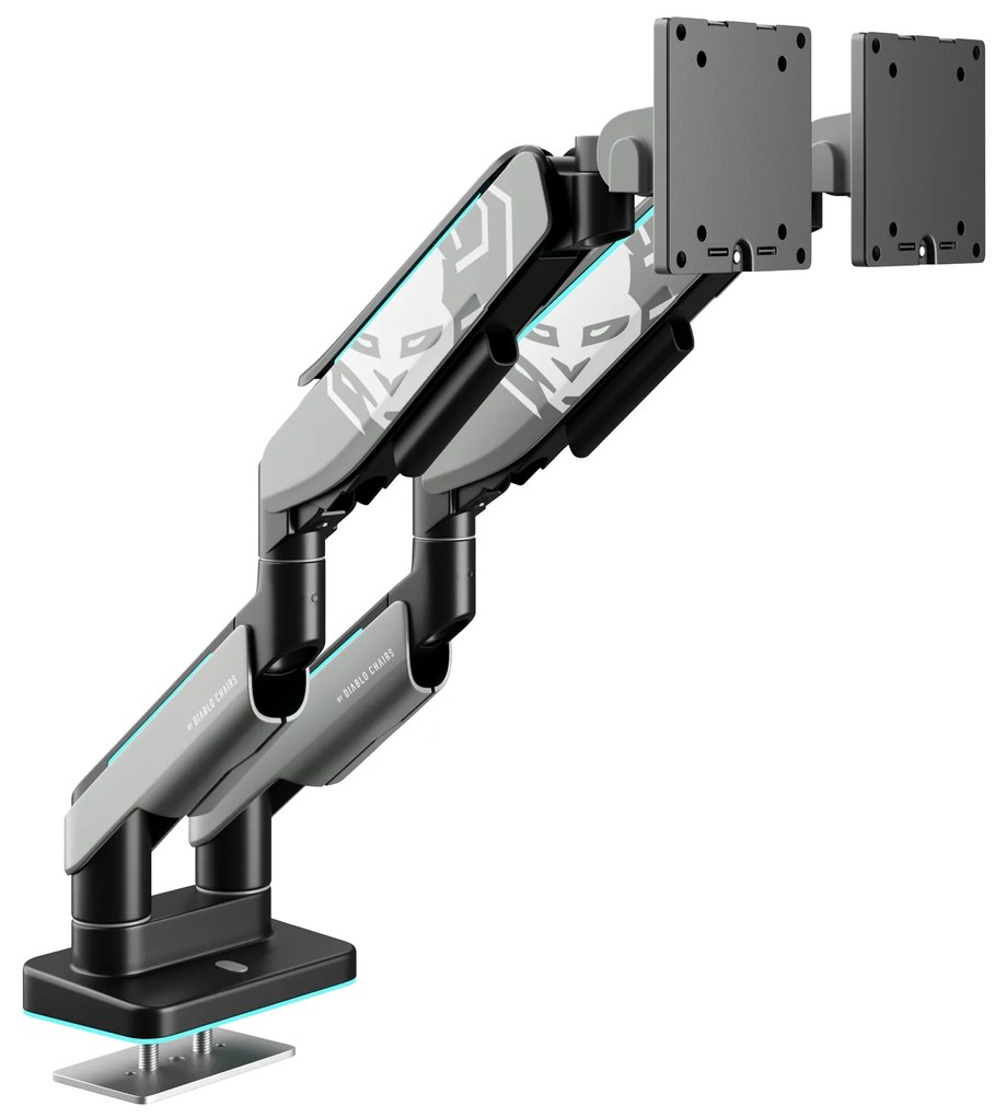 Suport dublu pentru monitoare de 49 de inchi, gri-negru RGB X-Arm Dual