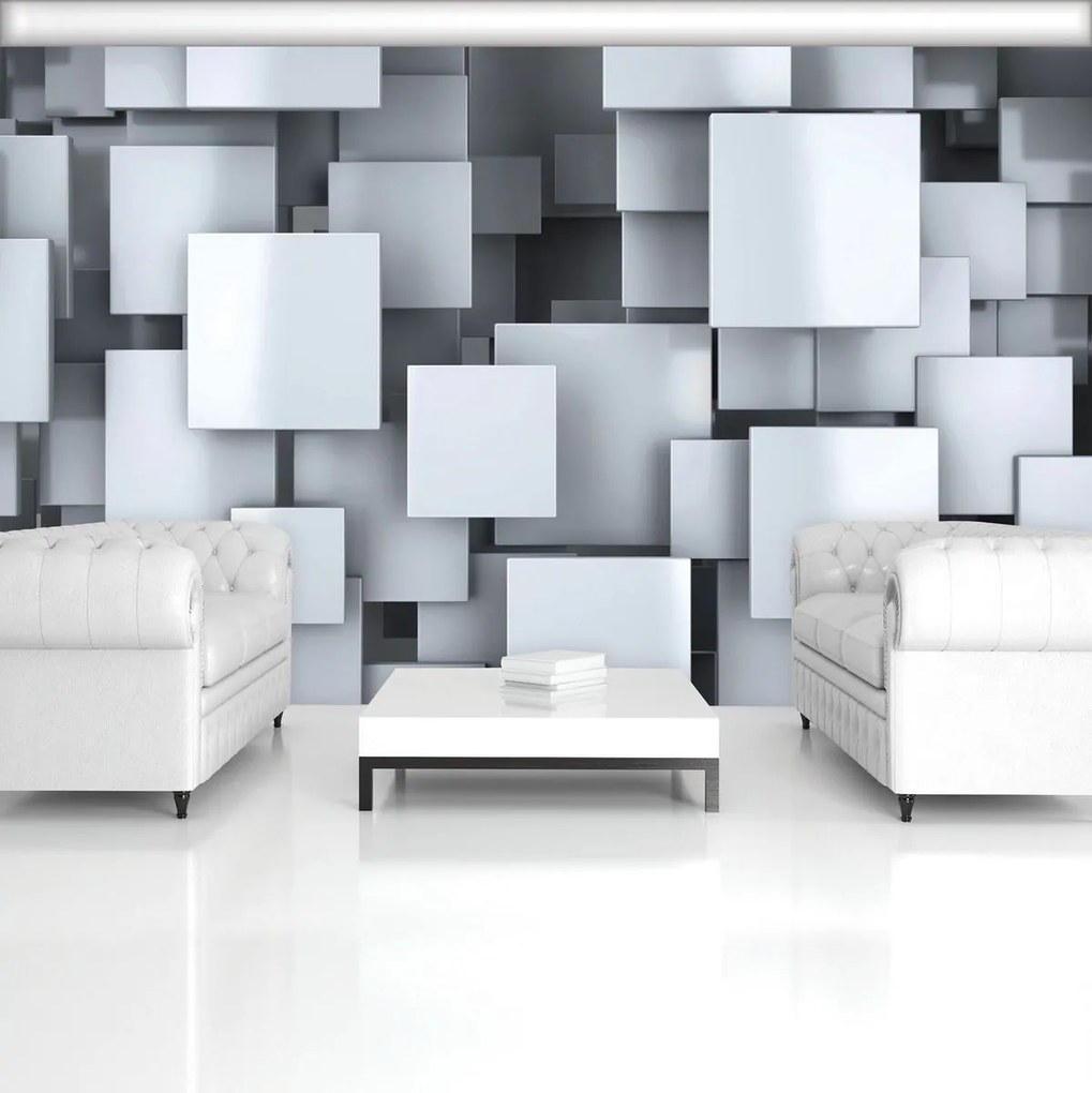 Fototapet - Pătrate 3D (254x184 cm)