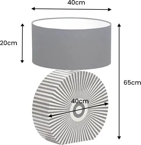 Veioza cu incrustatii din os HARMONY NATURE 65cm
