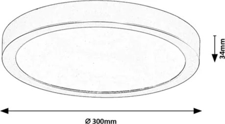 Rabalux 75079 - Plafonieră LED pentru baie SHAUN PLUS, 30W/230V, Ø 30 cm, IP44, auriu