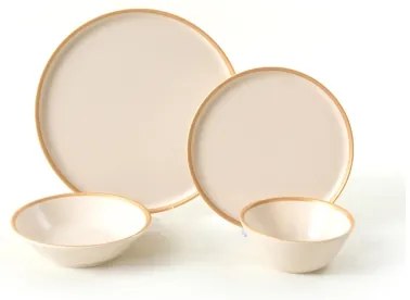 Set de veselă 24 piese bej/ceramică