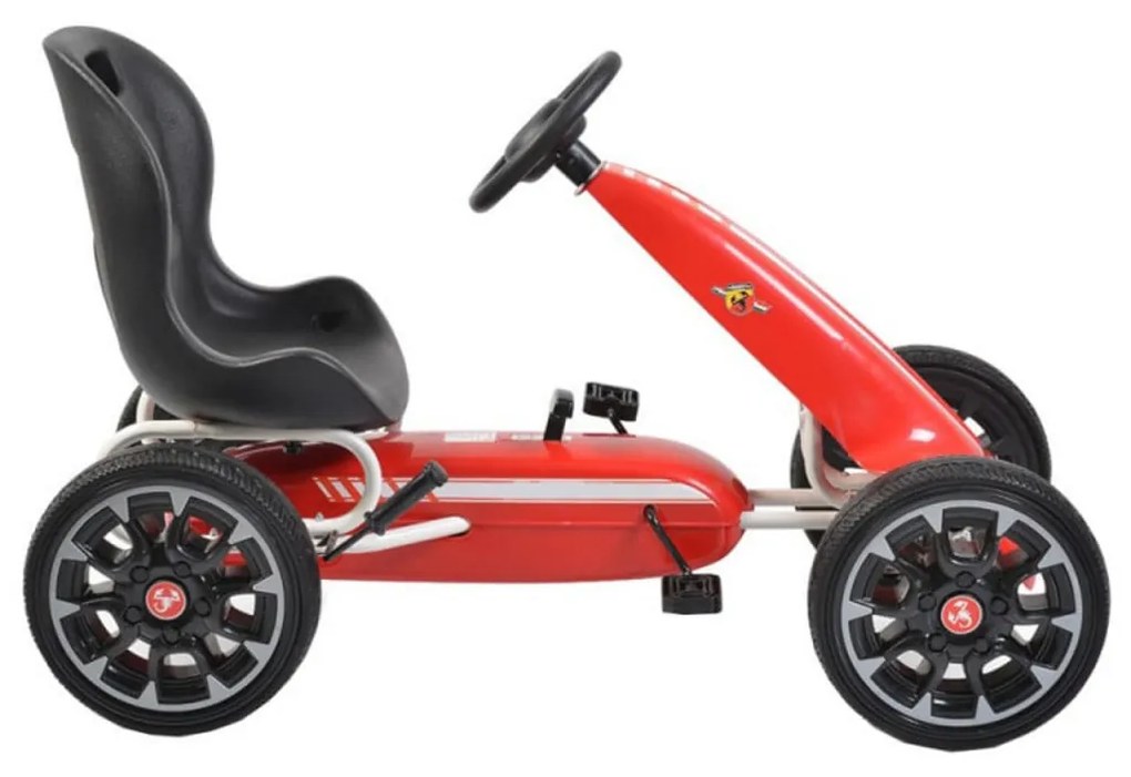 Kart cu pedale pentru copii NOVOKIDS® Chrysler Kart PRO, Roti din cauciuc EVA, 5-8 ani , Carena, Structura metalica, Frana de mana, Functie