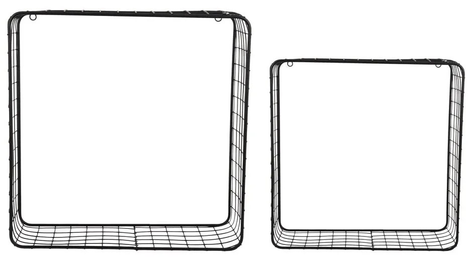 Rafturi negre 2 buc. din oțel 35 cm Reja – PT LIVING