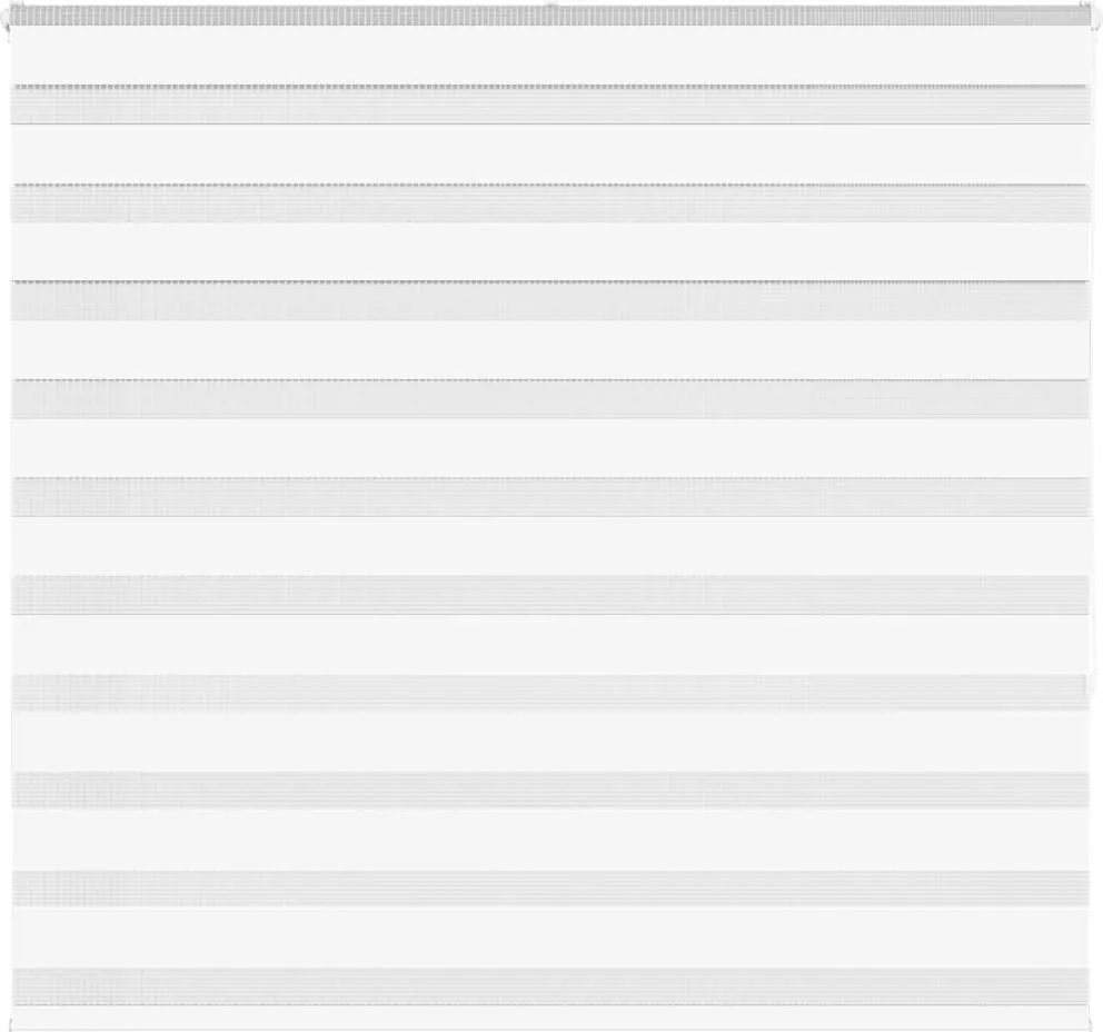 vidaXL Jaluzea tip zebra alb lățime țesătură 150,9 cm poliester