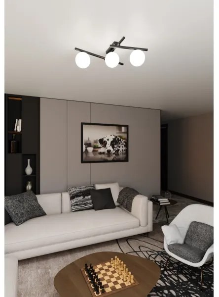 Plafonieră SMART 3xE14/10W/230V negru/alb