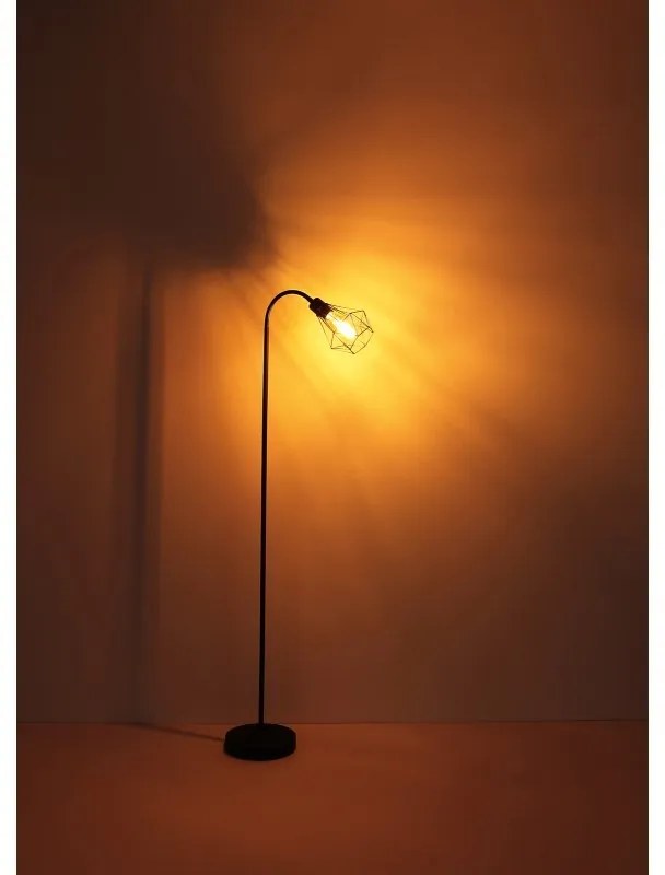 Lampadar, lampa de podea design modern Isabella negru mat