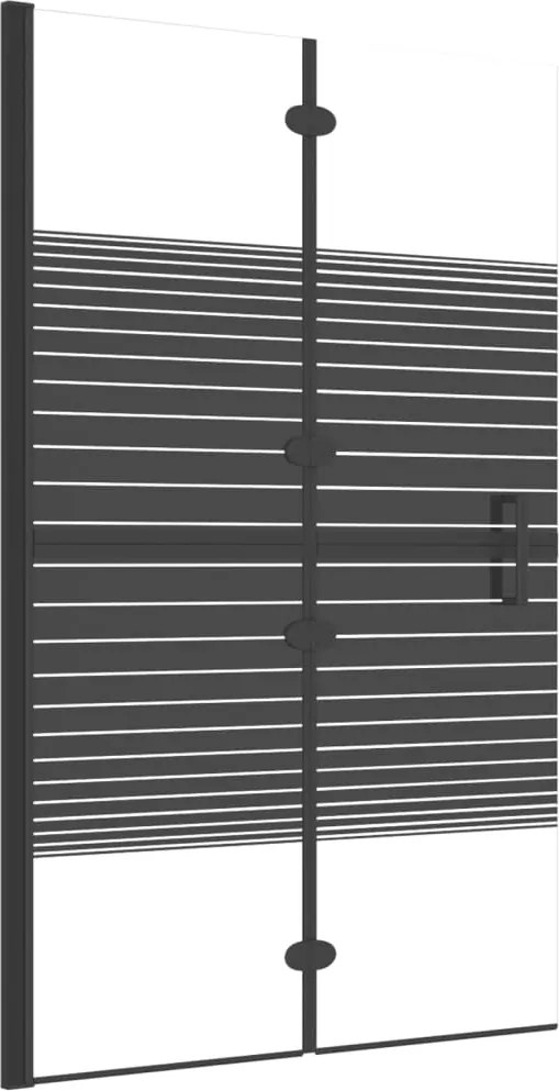 vidaXL Cabină de duș pliabilă, negru, 80x140 cm, ESG