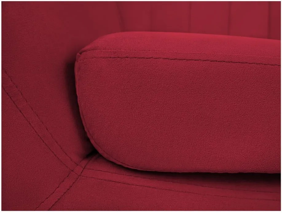 Canapea cu tapițerie din catifea Mazzini Sofas Sardaigne, 158 cm, roșu