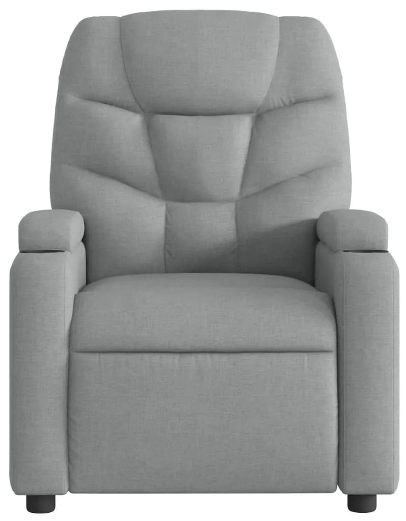 Fotoliu de masaj rabatabil, gri deschis, textil