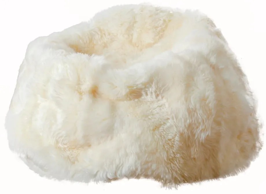 Sac de șezut din blană de oaie Native Natural, ⌀ 110 cm, alb