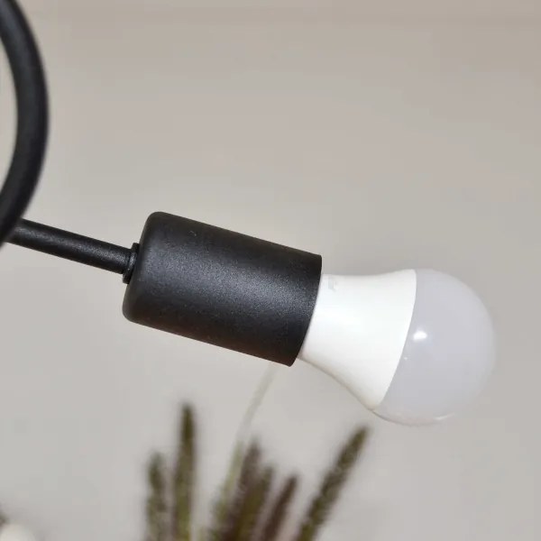 Lustră aplicată OXFORD 4xE27/15W/230V negru/mov