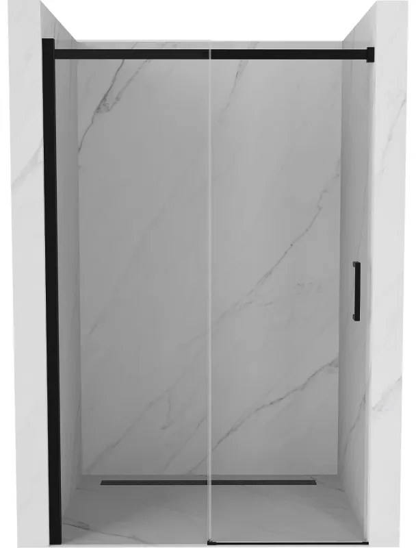 Mexen Omega ușă de duș culisantă 140 cm, transparent, Neagră -825-140-000-70-00
