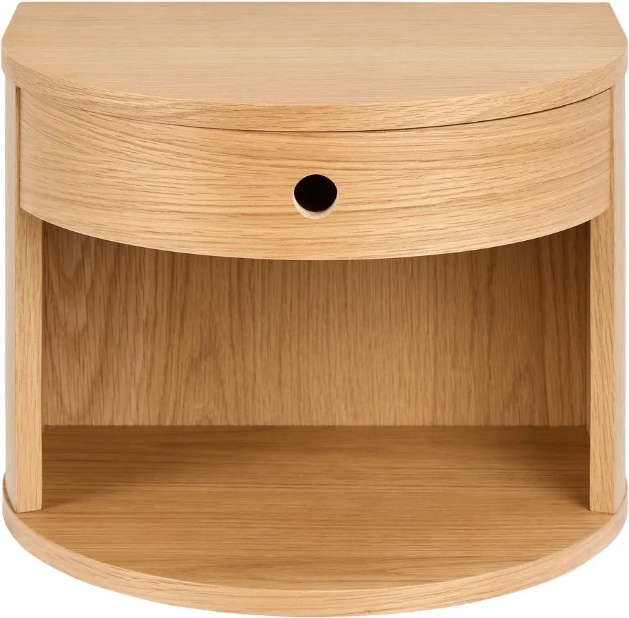 Noptieră în culoare naturală deschisă cu aspect de lemn de stejar Paron – Actona