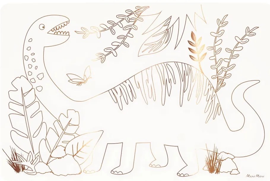 Suporturi pentru farfurii 8 buc. din hârtie 28x42.5 cm Dinosaurs – Meri Meri