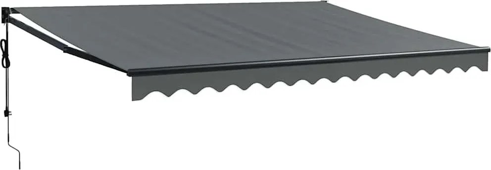 vidaXL Copertină retractabilă automată, antracit, 4x3 m