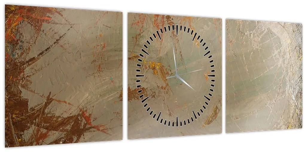 Tablou - Abstract texturat (cu ceas) (90x30 cm)