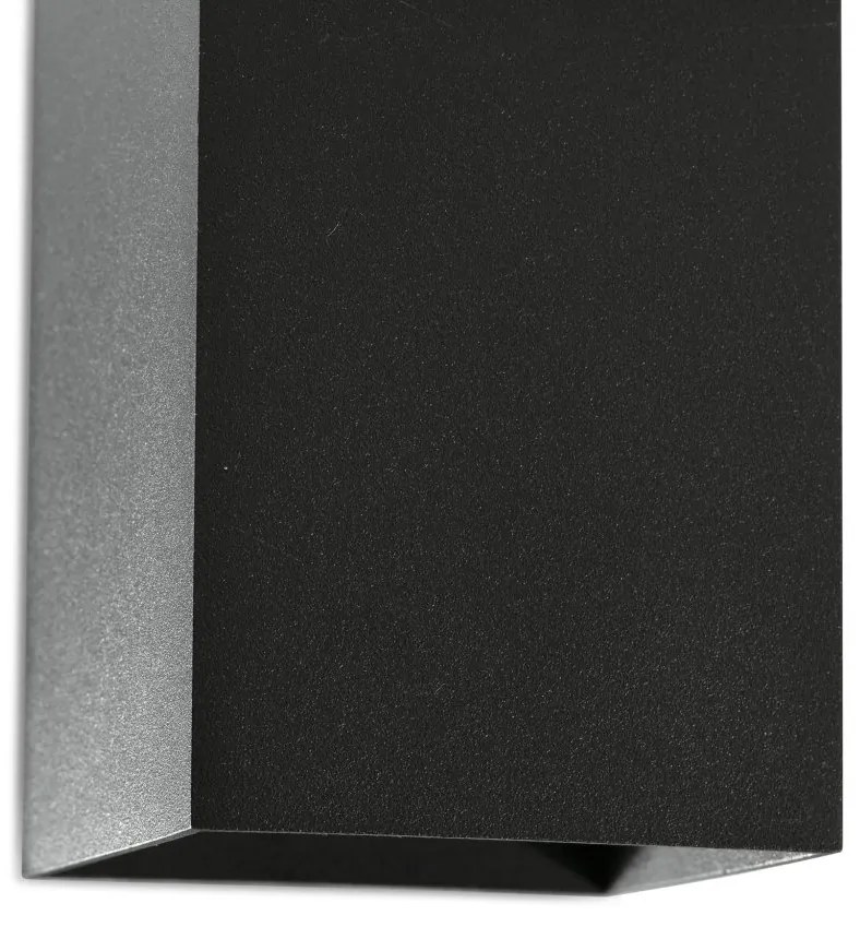 Aplica perete aluminiu negru, 1xGU10, LUNE square