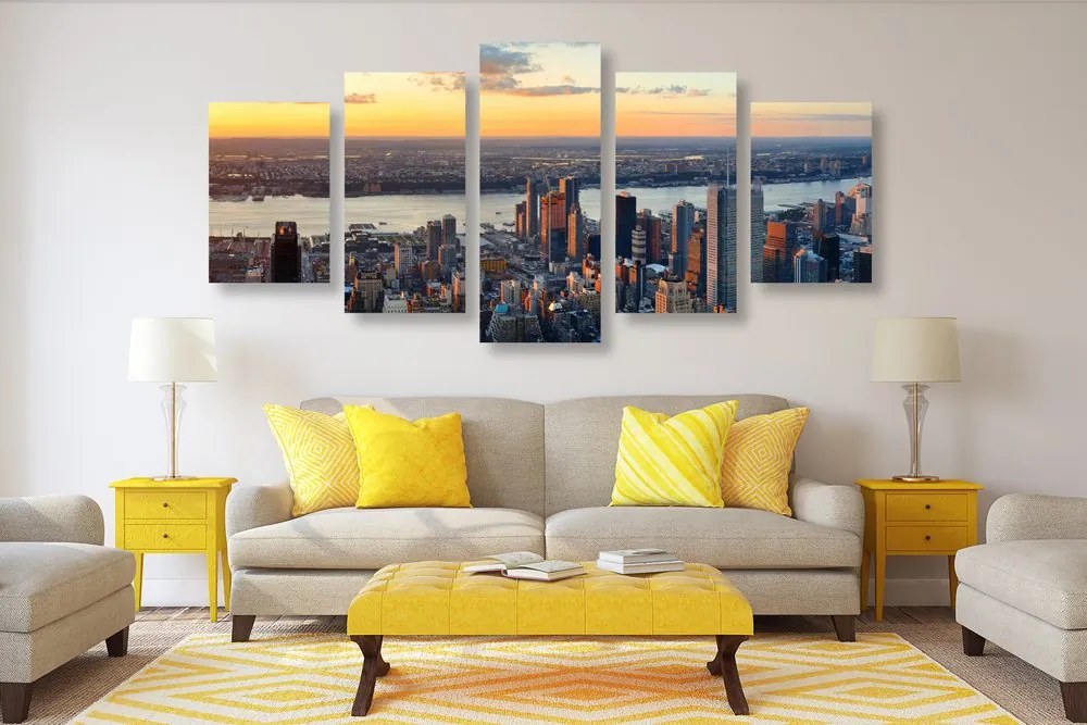Tablou 5-piese panorama orașului New York