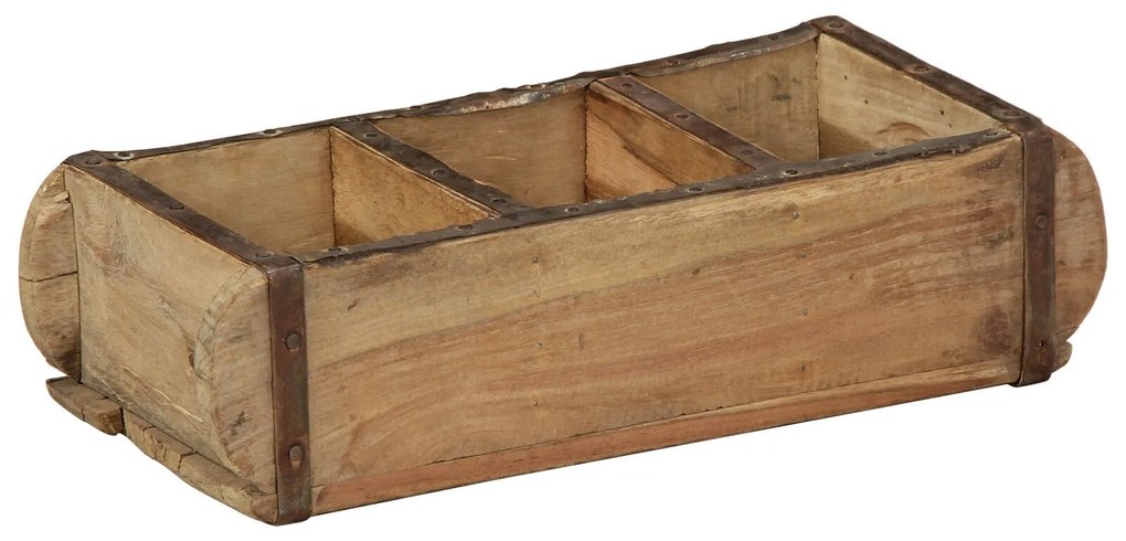 vidaXL Tavă, 30x14x9 cm, lemn masiv reciclat