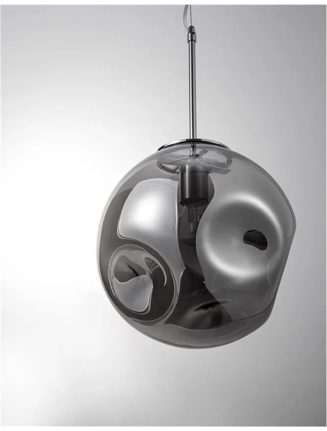 Lustra, Pendul design modern MAYAN, gri fumuriu NVL-9988103