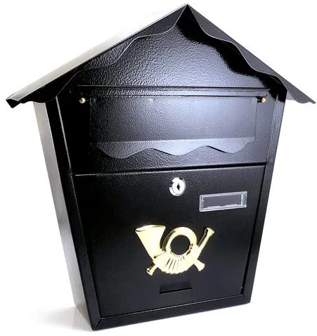 Cutie postala, neagra, 37x37x10 cm, Romantic 