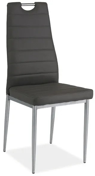 Scaun de sufragerie Harold (Gri + Cromat). 1050208