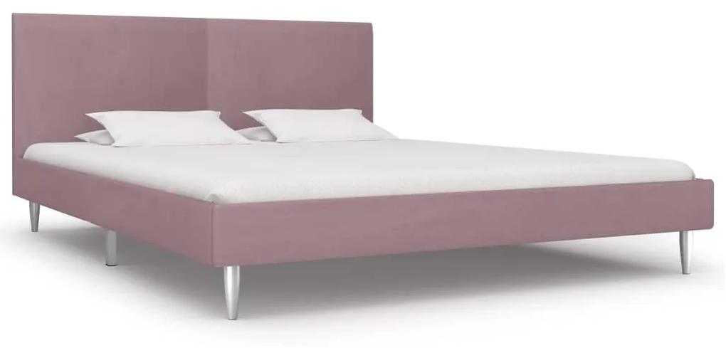 280960 vidaXL Cadru de pat, roz, 180 x 200 cm, material textil