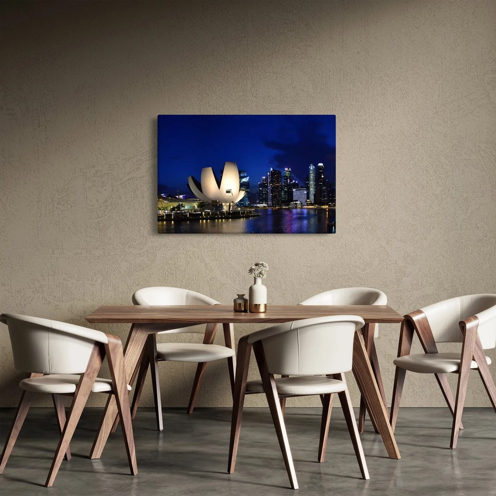 Tablou Singapore nocturn (90x60 cm)